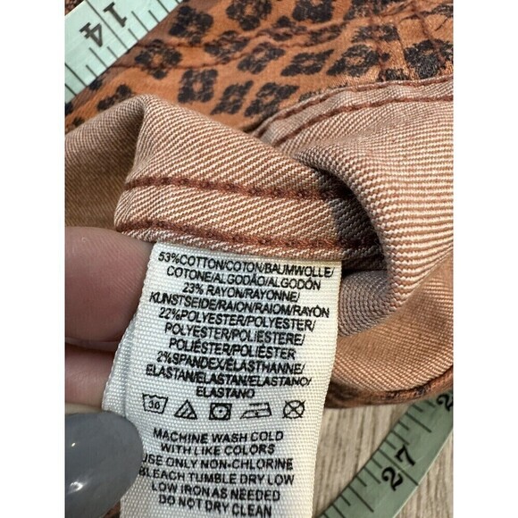 Free People Boho High Waisted Mini Skirt Brown Black Pattern Animal 0 - Picture 5 of 8